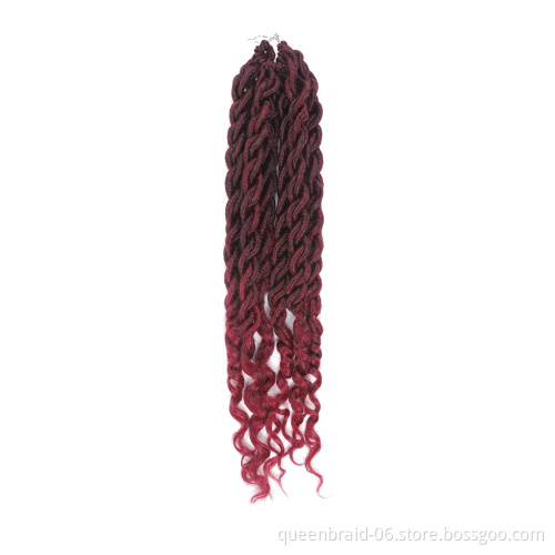 24strands 20" Ombre Color Synthetic Braiding Hair Extention Crochet Braids Hair Synthetic Faux Locs Crochet Braids Hair Dreadloc